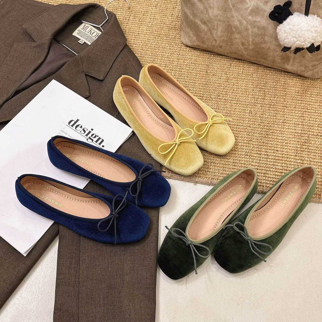 Ballet Flat Women - French-style high-end velvet ballet flats for