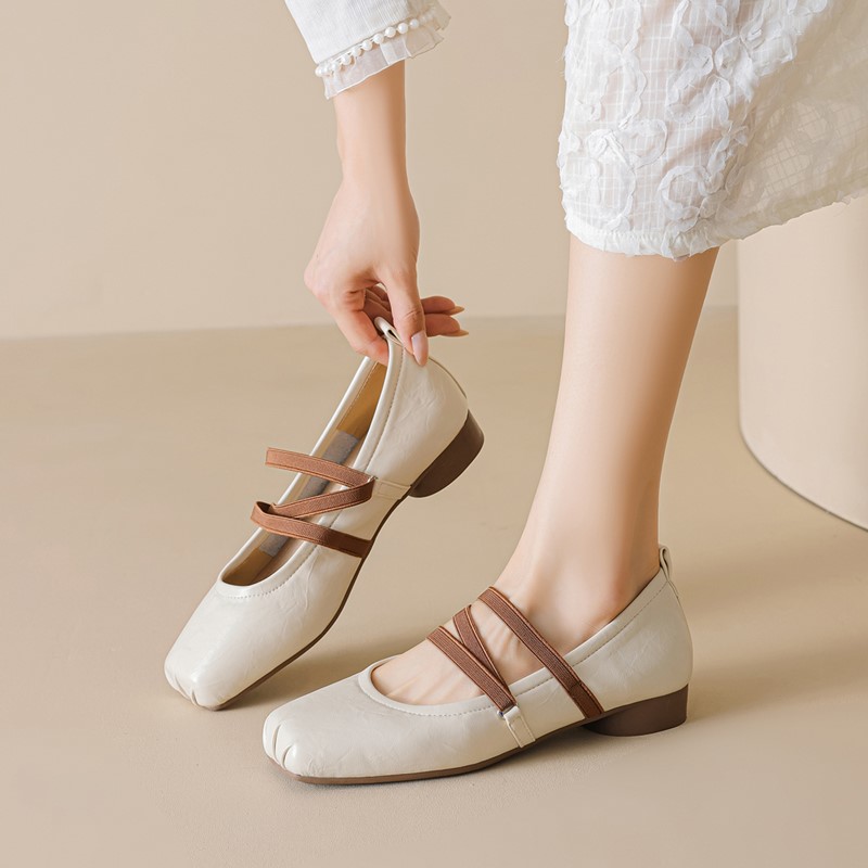 Ballet Flat Women - DIMANYU Mary Jane Shoes Women Square