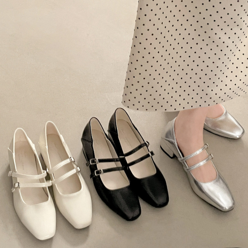 Women'S Shoes Toms - Square Toe Low Heel Women Silvery
