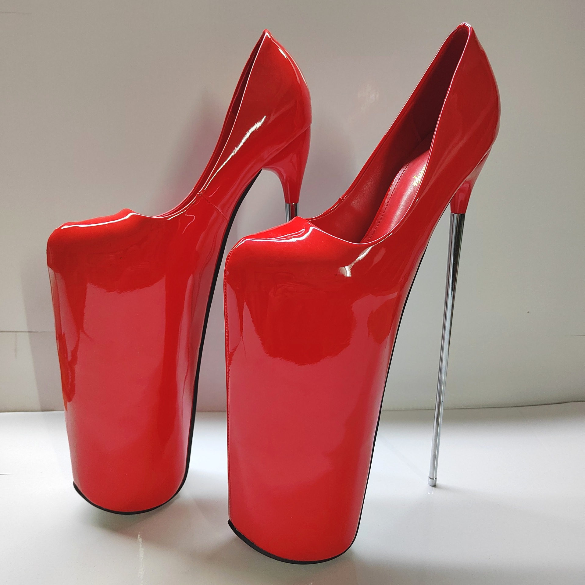 Women'S Shoes In Size 12 - Crossdresser Stilettos Sexy 30cm Metal Ultra