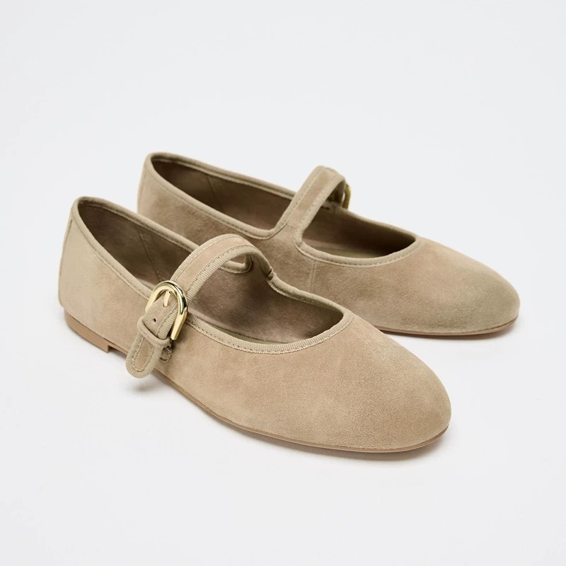 Ballet Flat Women - Mary Jane Shoes Women Vintage Suede