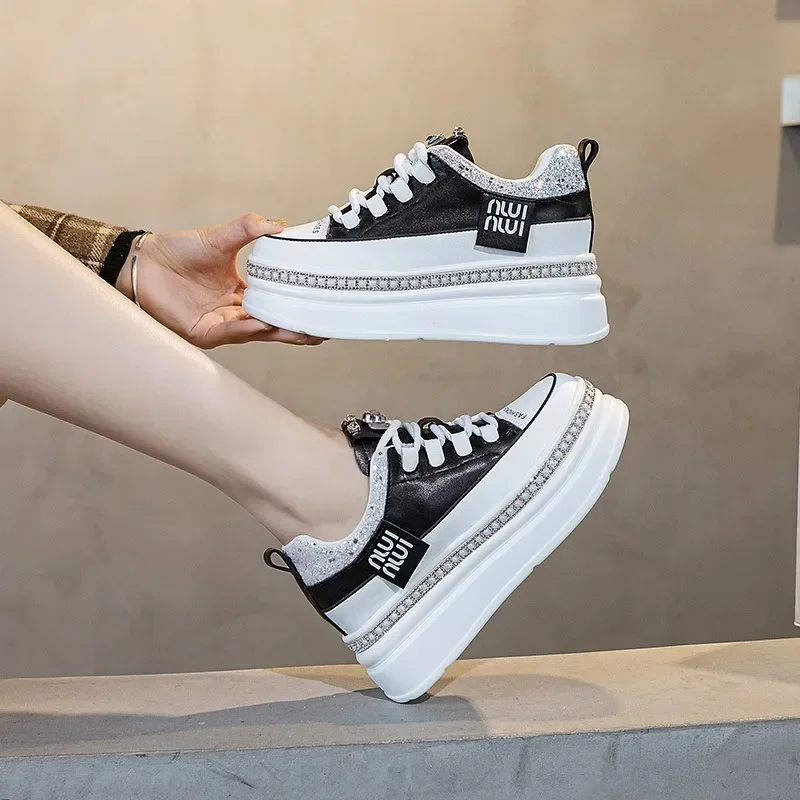 Top quality 7cm Genuine Leathe - Mesh Sneaker Women avis et prix