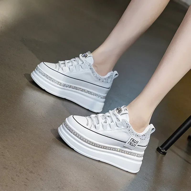 Top quality 7cm Genuine Leathe - Mesh Sneaker Women avis et prix