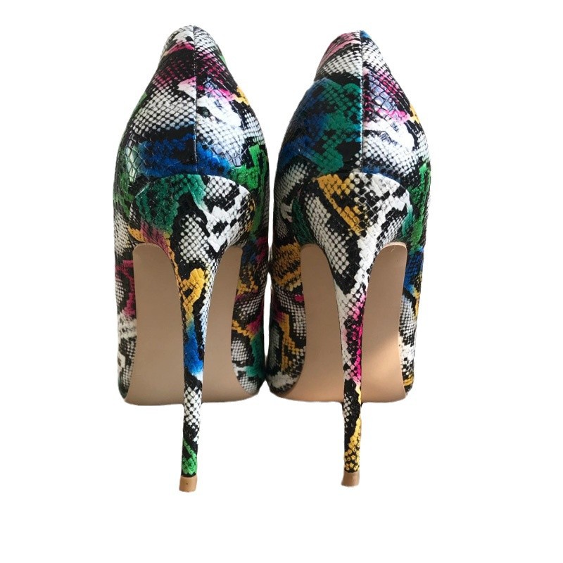 Colorful Python Leather High H - Women'S Shoes In Size 12 avis et prix