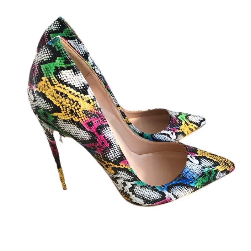 Colorful Python Leather High H - Women'S Shoes In Size 12 avis et prix