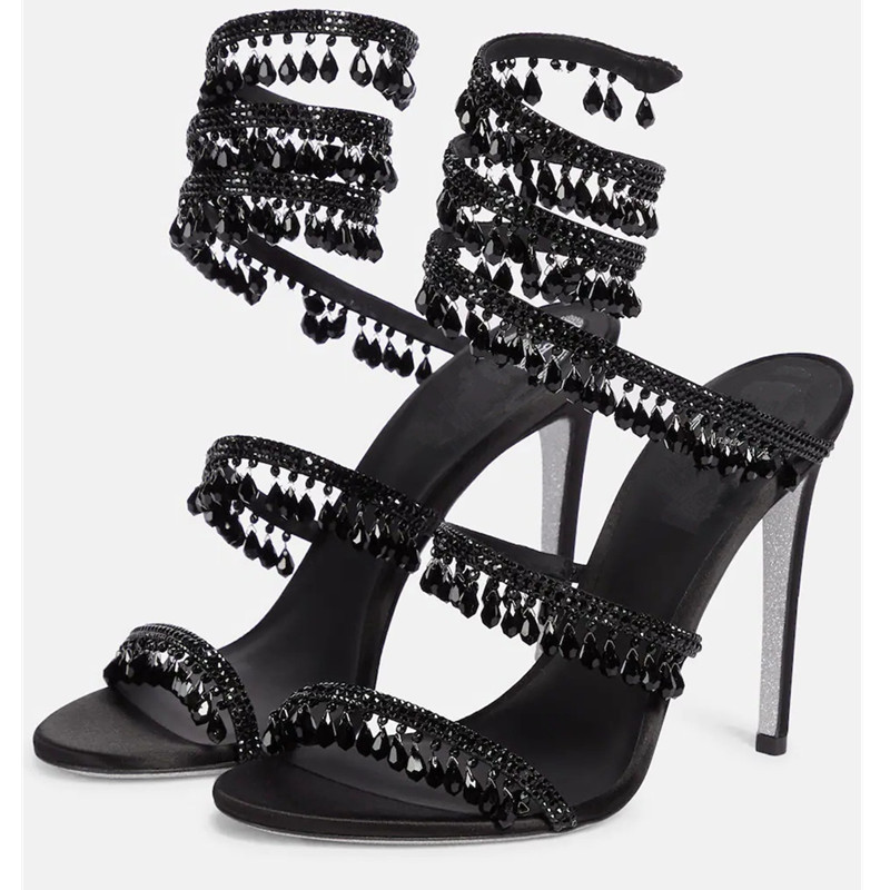 Sexy Green Crystal Fringe Stil - Women'S Shoes Peep Toe avis et prix