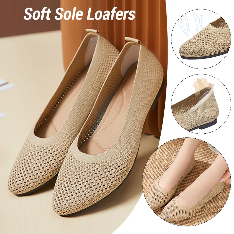 Women Flat Shoes Knitted Loafe - Ballet Flat Women avis et prix