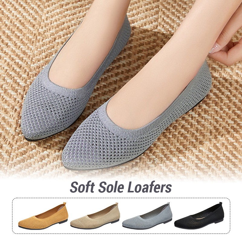 Women Flat Shoes Knitted Loafe - Ballet Flat Women avis et prix
