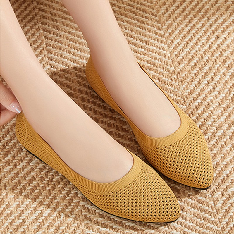 Women Flat Shoes Knitted Loafe - Ballet Flat Women avis et prix