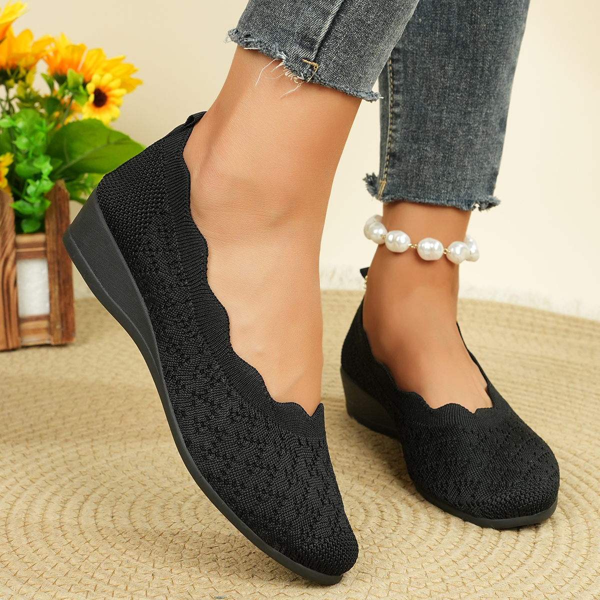 Women's Breathable Knit Flats  - Women'S Shoes Toms avis et prix