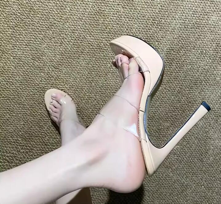 Clear PVC Strap 12/10 cm high  - Women'S Shoes In Size 12 avis et prix