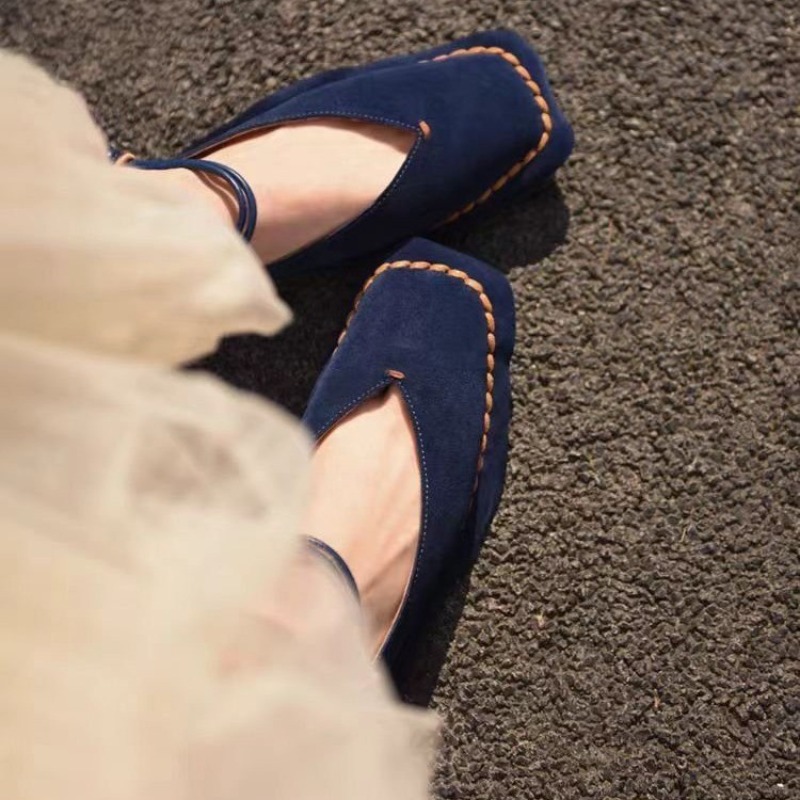 Retro Square-toe Shallow-mouth - Slingback Pumps Women avis et prix