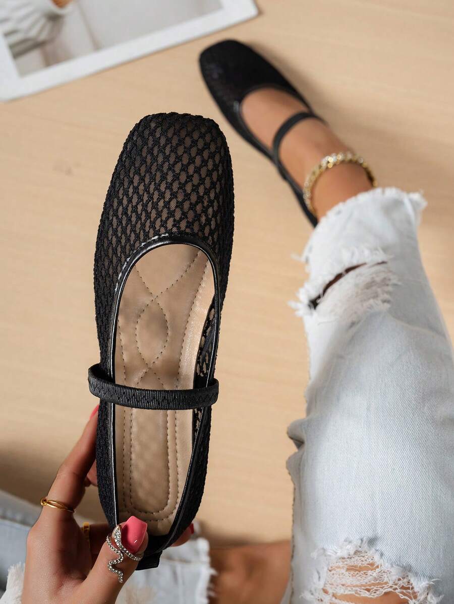Summer Mesh Hollow Flat Shoes  - Ballet Flat Women avis et prix