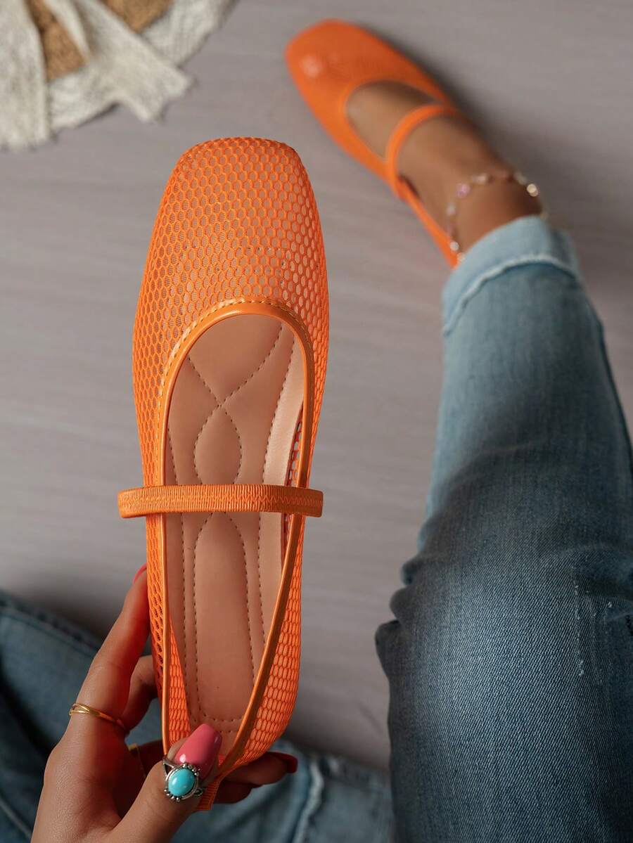 Summer Mesh Hollow Flat Shoes  - Ballet Flat Women avis et prix