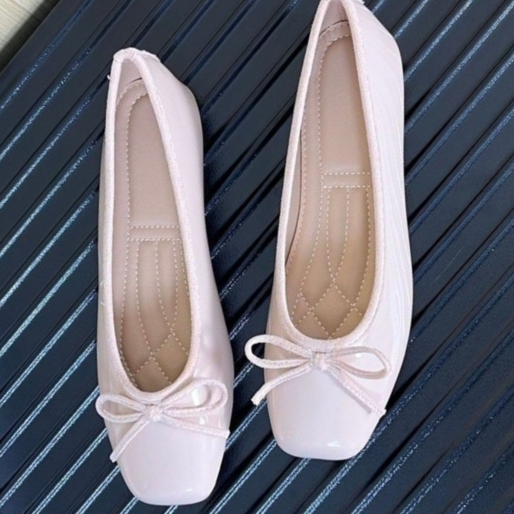 Women Nude Pink Patent Leather - Ballet Flat Women avis et prix