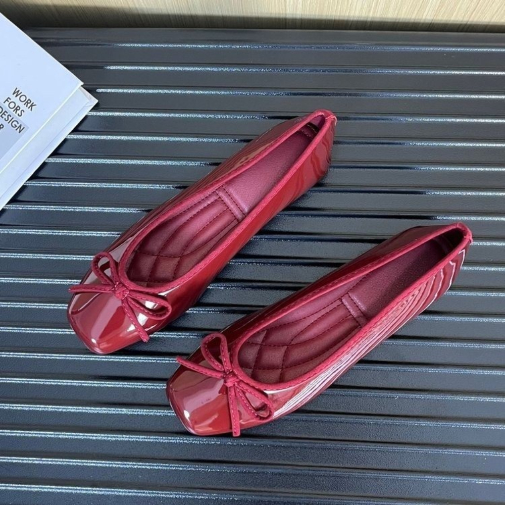 Women Nude Pink Patent Leather - Ballet Flat Women avis et prix