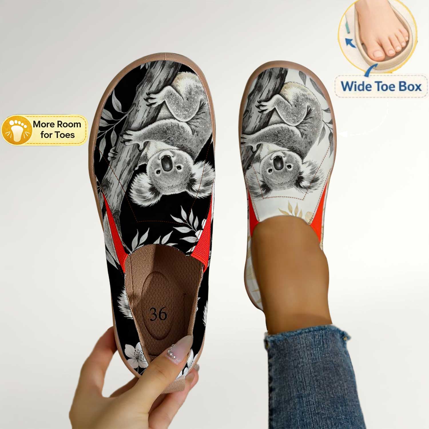 Women's Cute Koala Print Slip- - Women'S Shoes With Wide Toe Box avis et prix