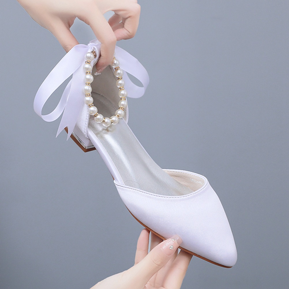 Wedding Shoes Bride Flat Heel  - Women Shoes Sandals avis et prix