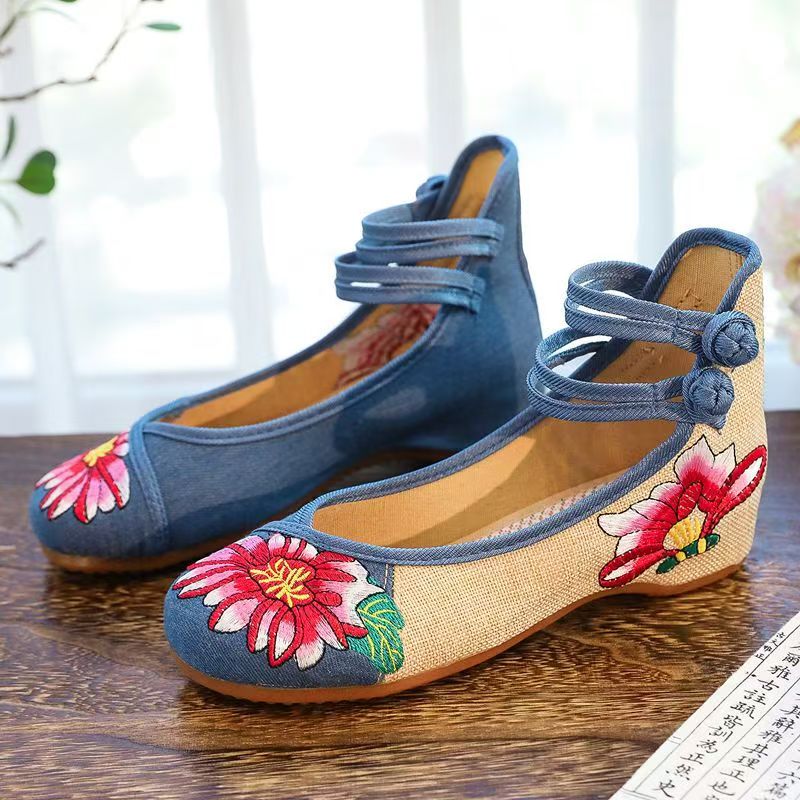 Woman Wedges Embroidered Cloth - Ballet Flat Women avis et prix