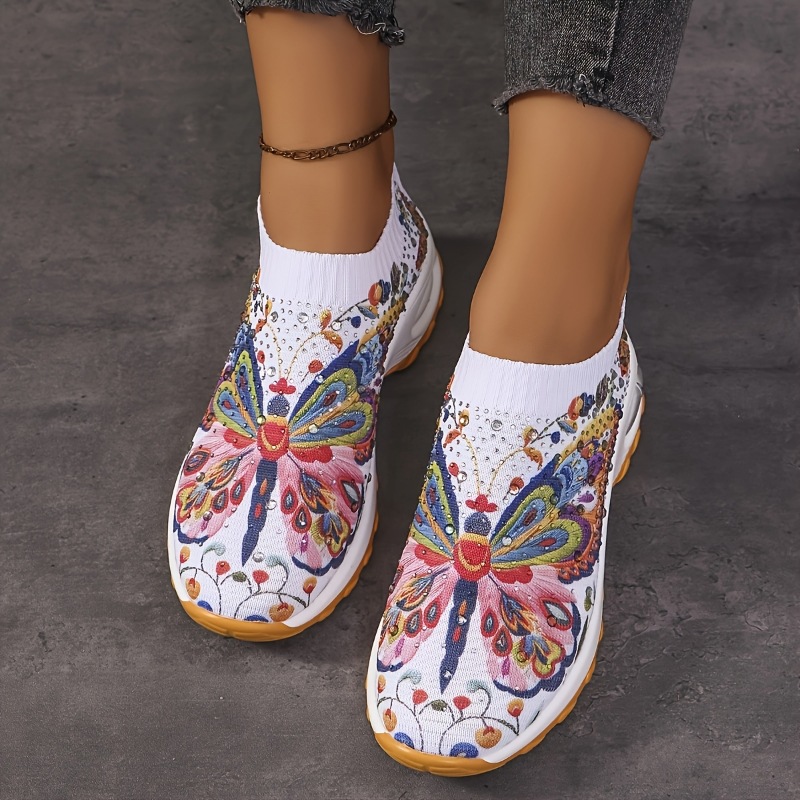 Women's Butterfly Rhinestone S - Mesh Sneaker Women avis et prix